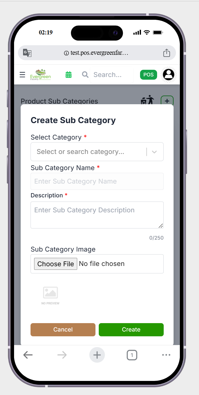 in create page description