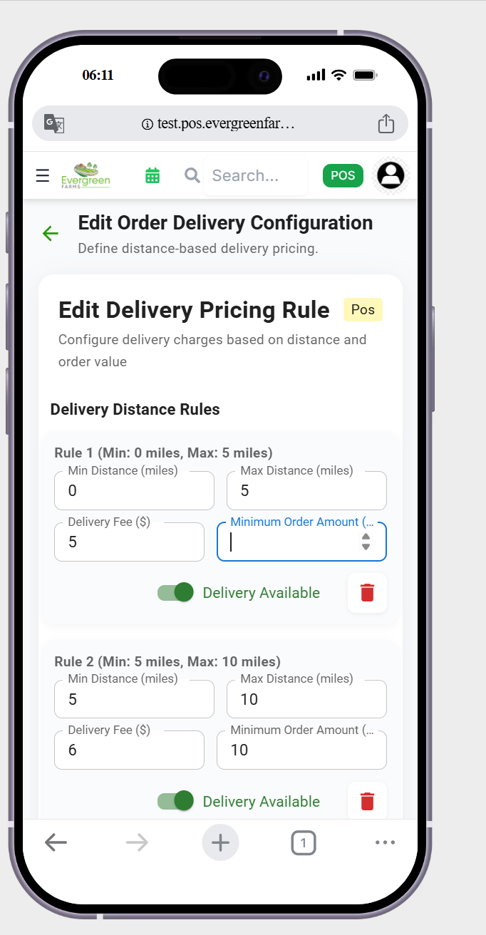 min order amount (... show me the $()