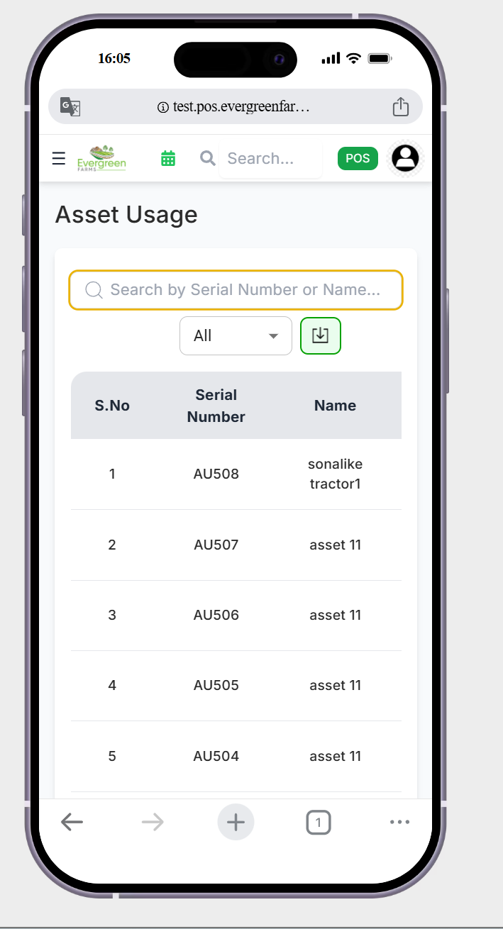 in asset usage page in search bar change the text filed in blue colour