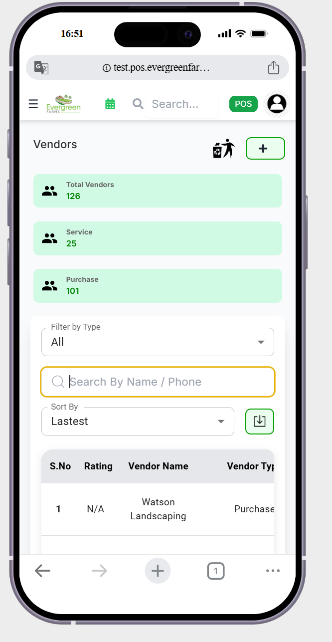 in vendor page in search bar the text filed change to the blue colour