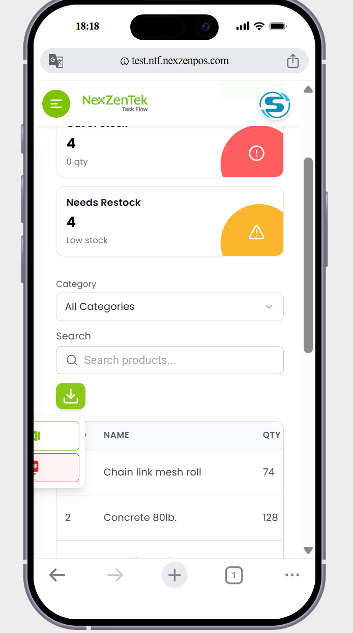 in product page ->the download options are not showing perfectily in product page ->the download options are not showing perfectily